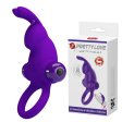 (image for) Prettylove Dark Blue Vibrating Rabbit Cock Ring