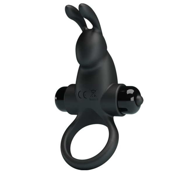 (image for) Prettylove Dark Blue Vibrating Rabbit Cock Ring