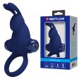 (image for) Prettylove Dark Blue Vibrating Rabbit Cock Ring