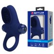 (image for) Prettylove Dark Blue Brush Vibrating Cock Ring