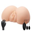 (image for) Vagina & Anal Lifelike Vibrating Ass With T Back