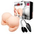 (image for) Vagina & Anal Lifelike Vibrating Ass With T Back