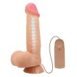 (image for) 8.5" Lifelike Slide Skin Vibrating Realistic Dildo