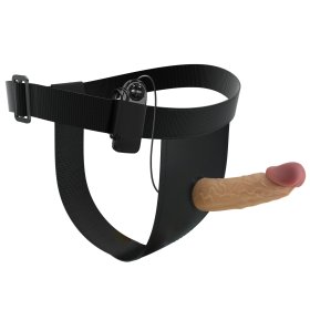 6.8" Vibrating Dildo Universal Strap On Harness