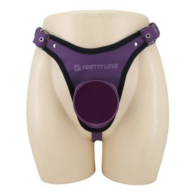 Purple Suction Base Strap On Harness