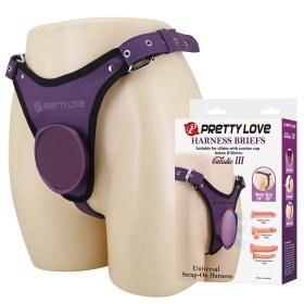 Purple Suction Base Strap On Harness