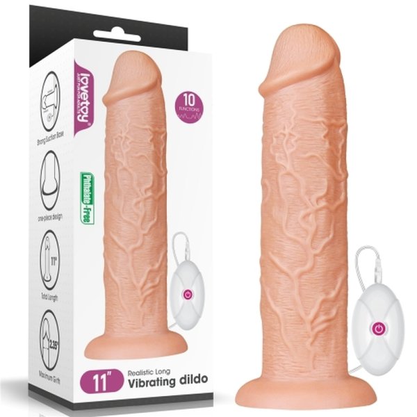 (image for) 11'' Realistic Long Vibrating Dildo
