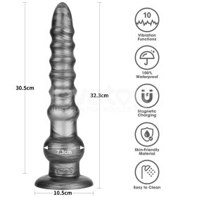 12.5" Vibrating Anal Slider