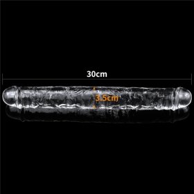 Flawless Clear Double dildo 12"