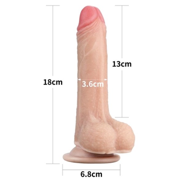 (image for) 7" Sliding Skin Dual Layer Dong