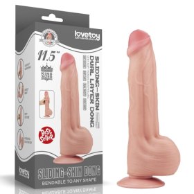 11.5" King Sized Sliding Skin Dual Layer Dong