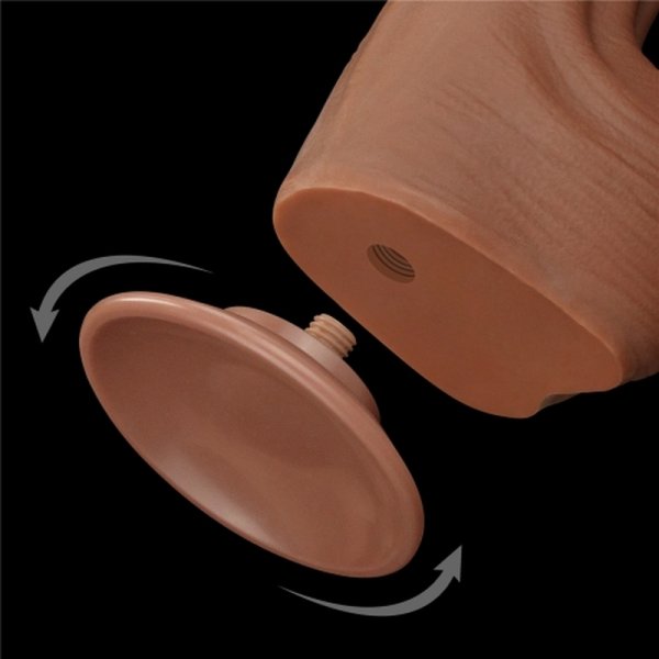 (image for) 11.5" King Sized Sliding Skin Dual Layer Dong