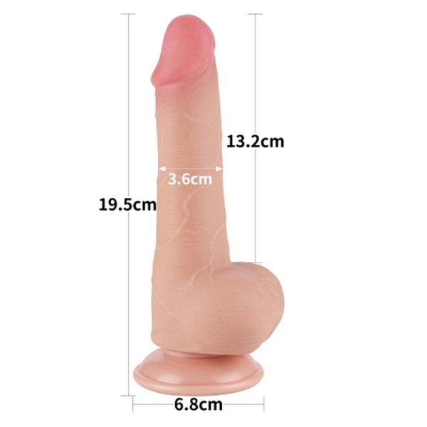 (image for) 7.5" Sliding Skin Dual Layer Dildo