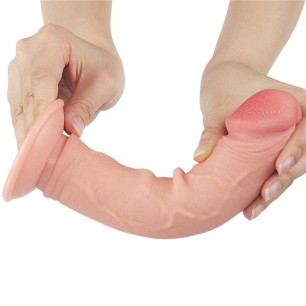 (image for) 8" Sliding Skin Dual Layer Dildo