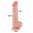 (image for) 8" Sliding Skin Dual Layer Dildo