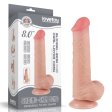 8" Sliding Skin Dual Layer Dildo