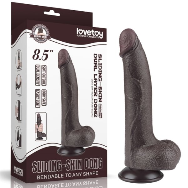 (image for) 8.5" Sliding Skin Dual Layer Dildo