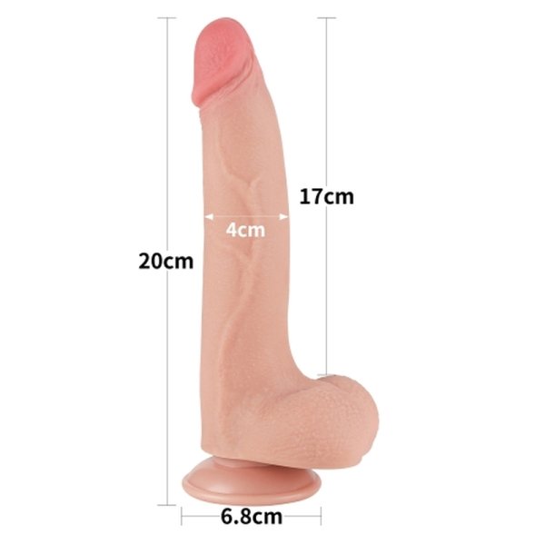 (image for) 8.5" Sliding Skin Dual Layer Dildo