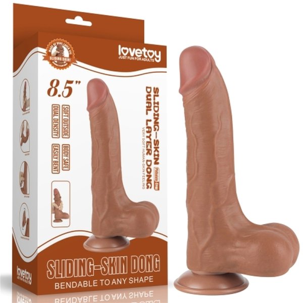 (image for) 8.5" Sliding Skin Dual Layer Dildo