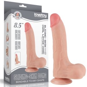 8.5" Sliding Skin Dual Layer Dildo