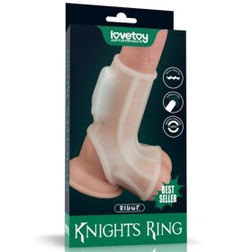 Vibrating 2in1 Ridge Cock Ring Sleeve