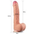 (image for) 11" Dual Layer Platinum Silicone Cock
