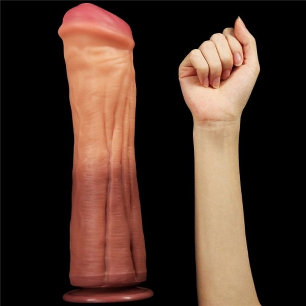 (image for) 12'' Dual layered Platinum Silicone Cock