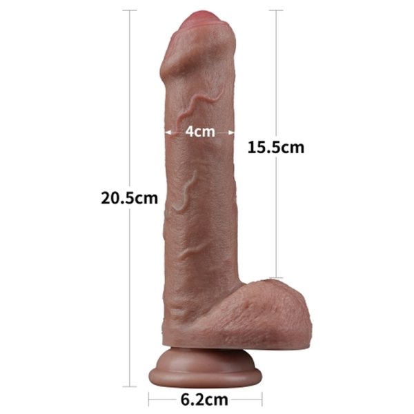 (image for) 8'' Dual Layered Silicone Cock