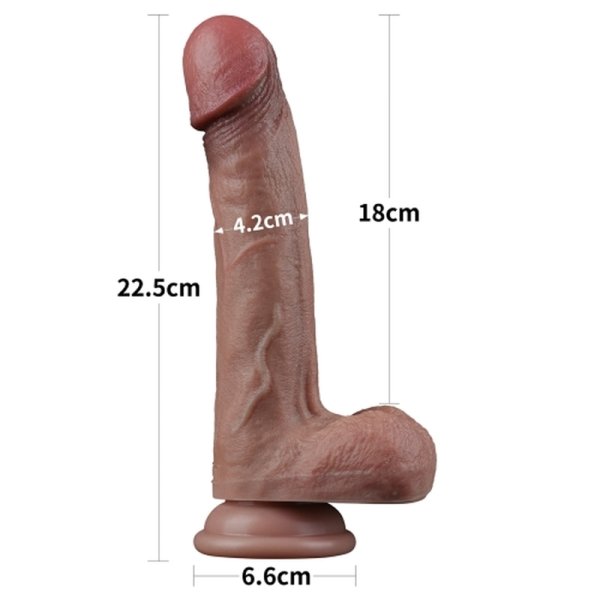 (image for) 9'' Dual Layered Silicone Cock