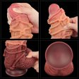 (image for) 9.5'' Dual layered Platinum Silicone Cock with Rope