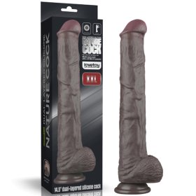 14.5'' Dual Layered Bendable Silicone Cock