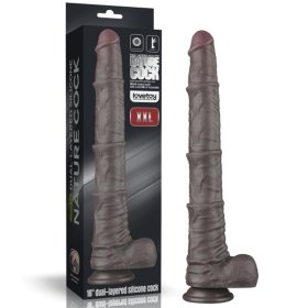 16'' Dual Layered Bendable Silicone Cock