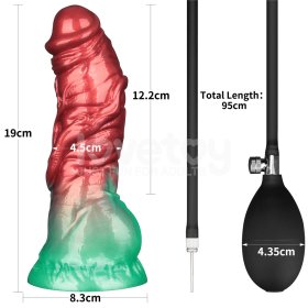 7.5" Inflatable Platinum Silicone Dildo