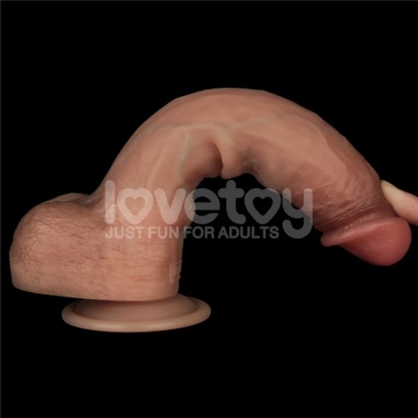 (image for) 9'' Sliding Skin Pro Dual Layer Silicone Dong