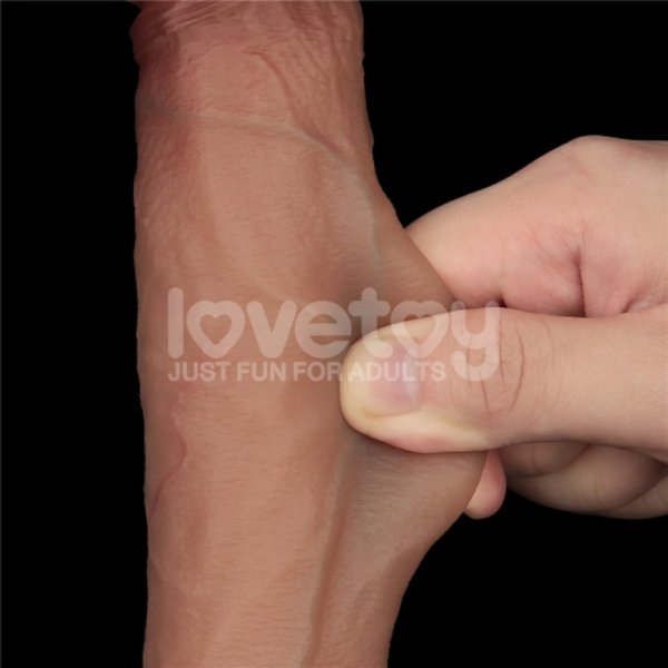 (image for) 9'' Sliding Skin Pro Dual Layer Silicone Dong