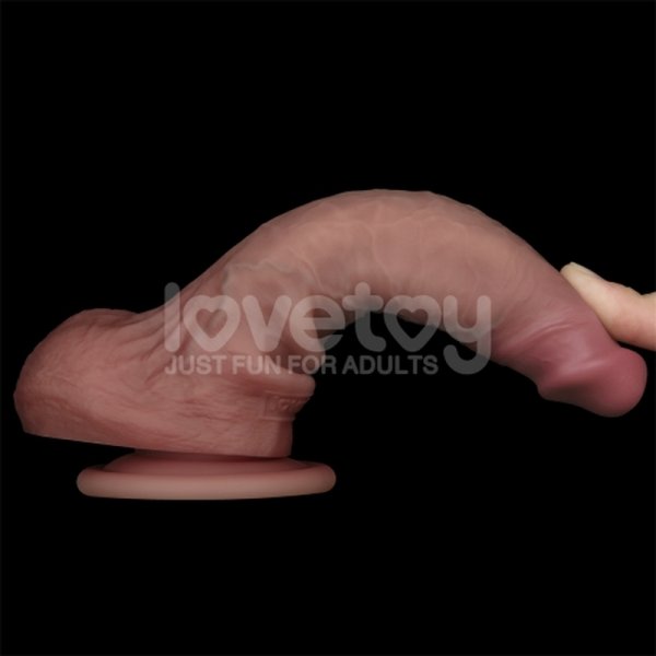 (image for) 7'' Sliding Skin Pro II Dual Layer Silicone Dong