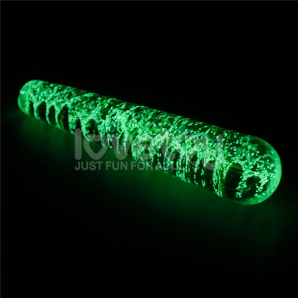 (image for) Glow-in-the-dark Twilight Gleam Glass Dildo-Slim Fantasy