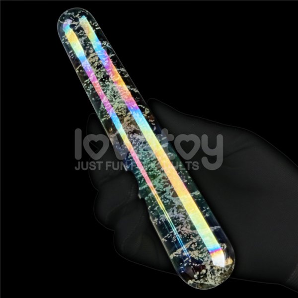 (image for) Glow-in-the-dark Twilight Gleam Glass Dildo-Slim Fantasy
