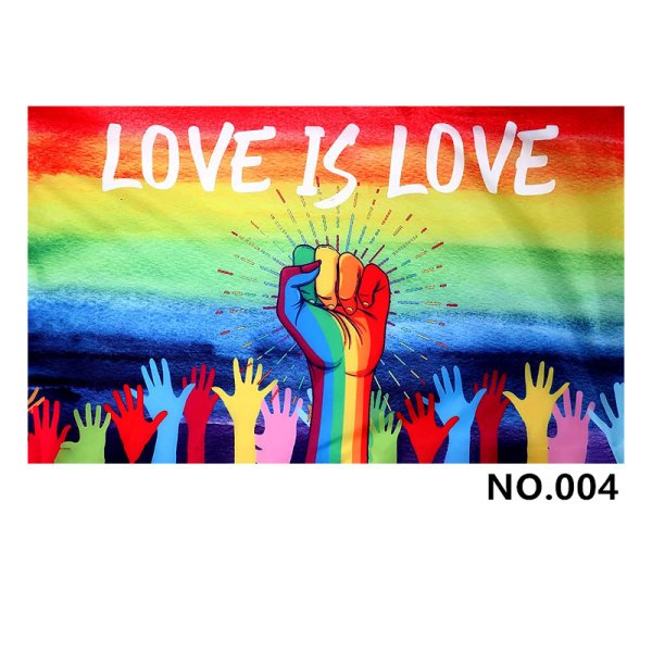 (image for) D700 Love & Peace Gay Pride Flag
