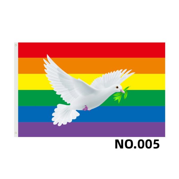 (image for) D700 Love & Peace Gay Pride Flag