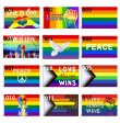 D700 Love & Peace Gay Pride Flag