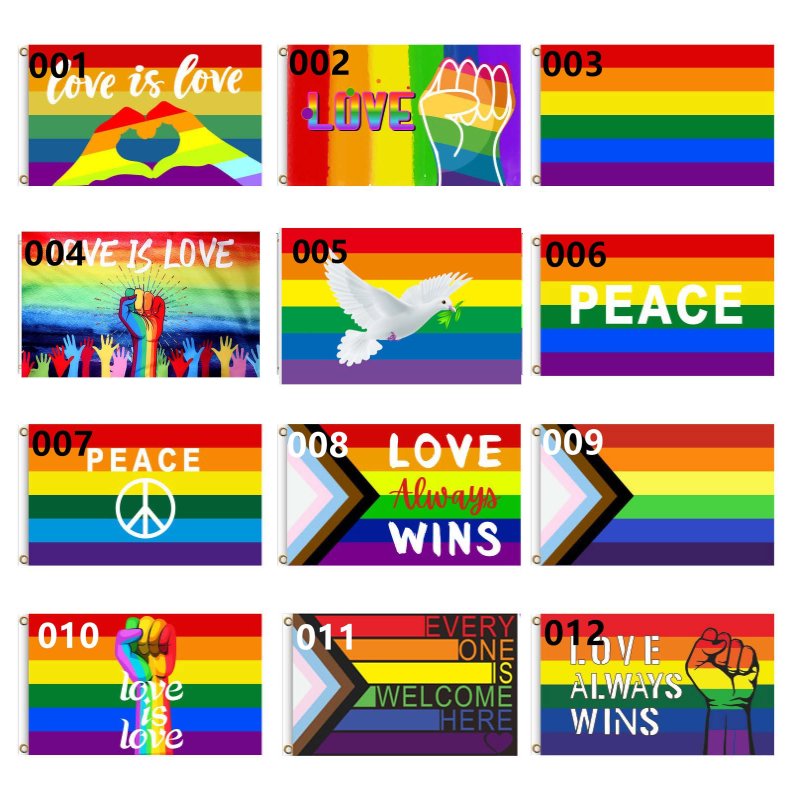 (image for) D700 Love & Peace Gay Pride Flag