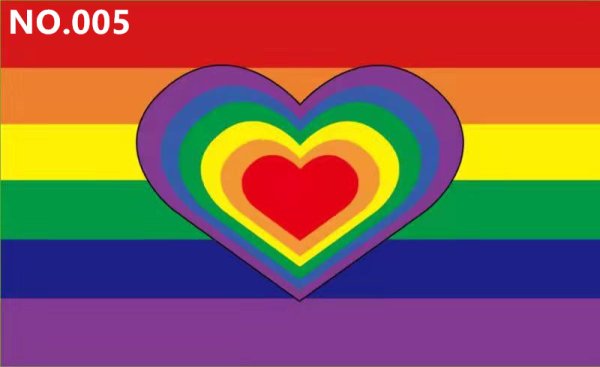 (image for) D702 Gay Pride LGBT Waving Flag