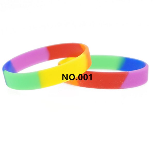 (image for) D705 LGBT Rainbow Silicone Bracelet