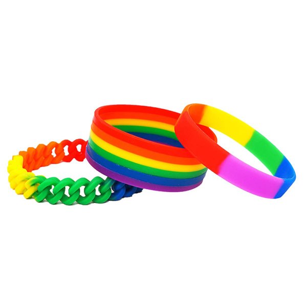 (image for) D705 LGBT Rainbow Silicone Bracelet