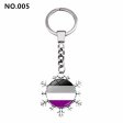 (image for) D707 Rainbow Gay Pride Flag Key chain Snow Pendant Key Ring