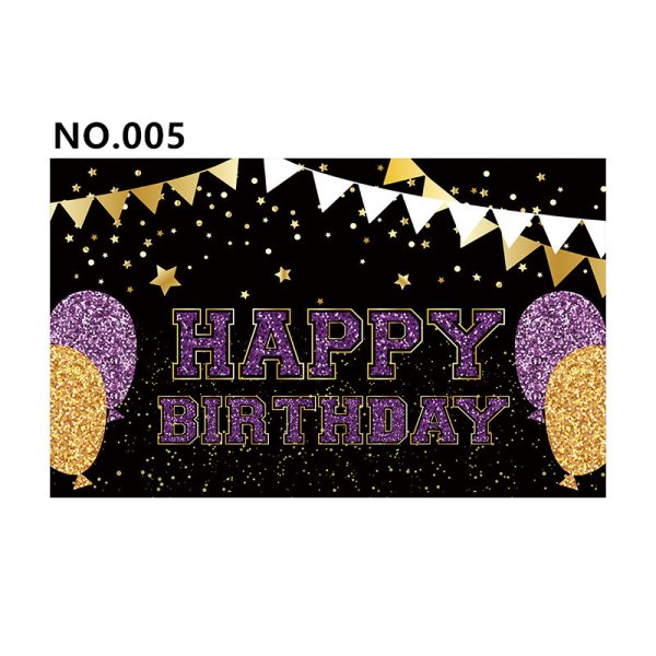 (image for) D801 Black&Golden Birthday Banner