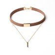 (image for) Golden Chain Tassel Suede Choker