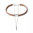 (image for) Golden Chain Tassel Suede Choker