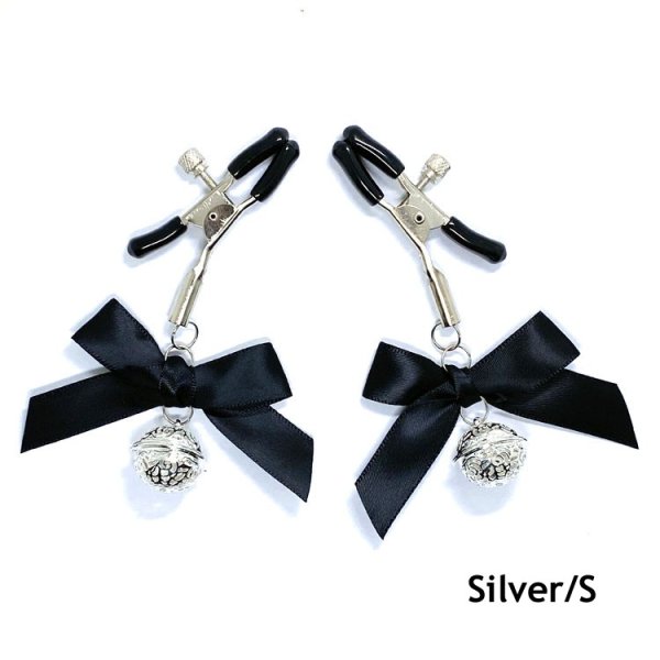 (image for) Hollow Lantern Bell Bow Nipple Clamp